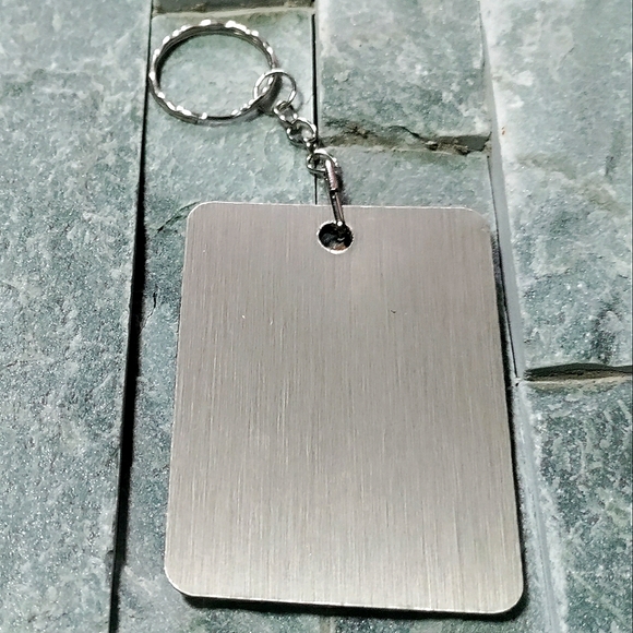 NEW Handmade Keychain/Bag Tag! Brushed Brass w/ Victorian Steampunk Wood Cross. - Picture 5 of 8